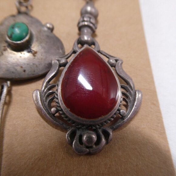 Sterling Silver Native Mismatched Earrings Boho - Picture 6 of 11